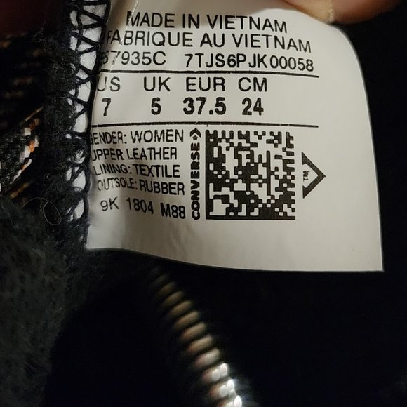 Converse Chuck Taylor All Stars Ember Boot Hi Top Shoe Faux Fur Lining Womens 7 - Picture 8 of 10